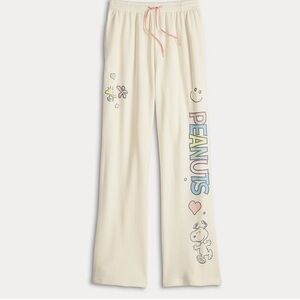 🆕 Peanuts Snoopy Woodstock Sweatpants Wide Leg Junior Size Medium